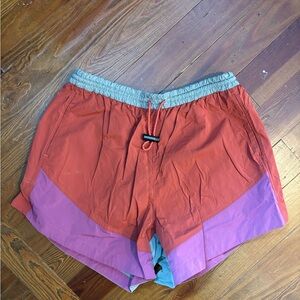 lululemon athletica Red with Purple Athletic Shorts